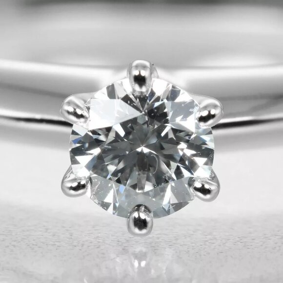 TIFFANY&Co. Solitaire Ring 0.21ct VS1/I/3EX Pt950Platinum/diamond #4.5(US ... - Picture 4 of 10